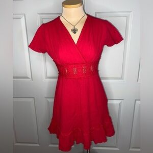 Alter’d State Red Mini Dress, Cotton, Hot Summer, Date Night